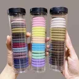 20pcs/can High Elastic Hair Ring French Style Bands Tie Thickened Hair Rope Basic Simple Head Rope For Women Girls Iddal Choice