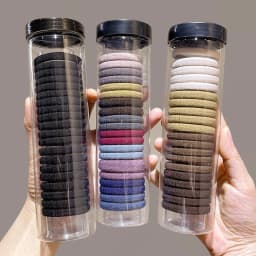 20pcs/can High Elastic Hair Ring French Style Bands Tie Thickened Hair Rope Basic Simple Head Rope For Women Girls Iddal Choice