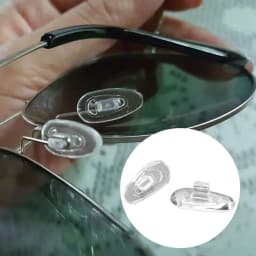 10pcs(5Pairs)Premium Silicone Nose Pads for Glasses – Soft Air Cushion, Screw-On Design, Comfort & Grip Enhancer
