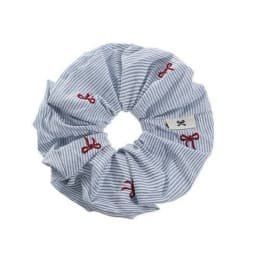2 pieces of exquisite Korean style blue striped bow cherry tight headband fashionable new hair accessory styling fixed props