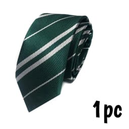 4colors Harried Poter Tie Magic School Narrow Striped Tie Halloween Cosplay Necktie Access Themed Party Costume Props 145cm
