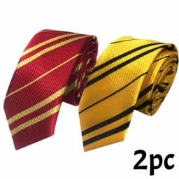 4colors Harried Poter Tie Magic School Narrow Striped Tie Halloween Cosplay Necktie Access Themed Party Costume Props 145cm
