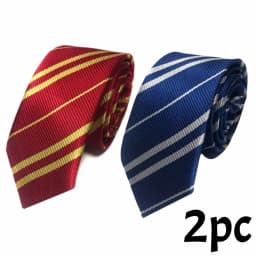 4colors Harried Poter Tie Magic School Narrow Striped Tie Halloween Cosplay Necktie Access Themed Party Costume Props 145cm