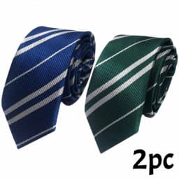 4colors Harried Poter Tie Magic School Narrow Striped Tie Halloween Cosplay Necktie Access Themed Party Costume Props 145cm