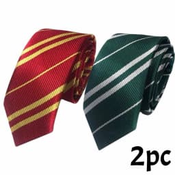 4colors Harried Poter Tie Magic School Narrow Striped Tie Halloween Cosplay Necktie Access Themed Party Costume Props 145cm