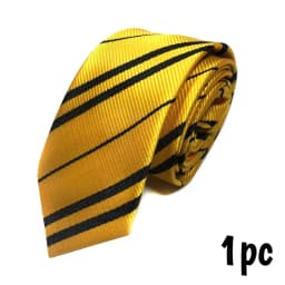 4colors Harried Poter Tie Magic School Narrow Striped Tie Halloween Cosplay Necktie Access Themed Party Costume Props 145cm