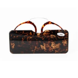 NONOR TR Clip Nose Bridge Mini Reading Glasses 1.0 To 3.5 Portable Presbyopic Glasses With Case