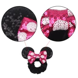 Fashion Mouse Ears Cartoon Hair Scrunchies Velvet Hairbands For Girls Sequins Bows Headband Women Kids Party DIY Decoration