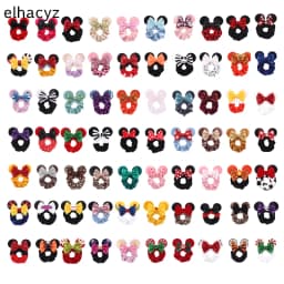 Fashion Mouse Ears Cartoon Hair Scrunchies Velvet Hairbands For Girls Sequins Bows Headband Women Kids Party DIY Decoration
