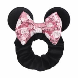 Fashion Mouse Ears Cartoon Hair Scrunchies Velvet Hairbands For Girls Sequins Bows Headband Women Kids Party DIY Decoration