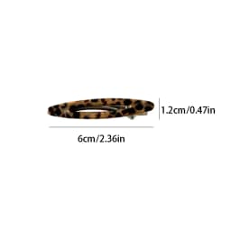 2pcs/set Acetate Hair Clips Hollowed Oval Geometric Barrettes Side Pins Hairpin Women Hair Accessories