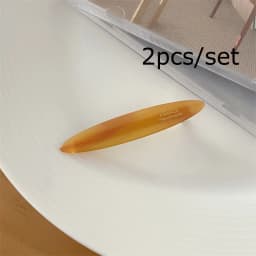 2pcs/set Acetate Hair Clips Hollowed Oval Geometric Barrettes Side Pins Hairpin Women Hair Accessories