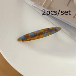 2pcs/set Acetate Hair Clips Hollowed Oval Geometric Barrettes Side Pins Hairpin Women Hair Accessories