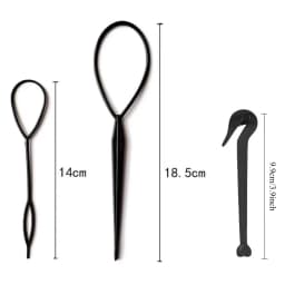 2 in1 Hair Loop Braiding Tool Set French Dutch Braid Maker 1 Elastic Band Remover Cutter DIY Hair Styling Tools Kit for Women