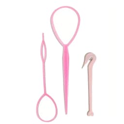 2 in1 Hair Loop Braiding Tool Set French Dutch Braid Maker 1 Elastic Band Remover Cutter DIY Hair Styling Tools Kit for Women