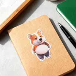 Cute Puppy 3D Puffy Stickers, Squeezeable 3D Soft Cute Belly Dog Stickers for Phone Case Notebook Scrapbooking DIY Decoration