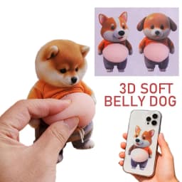 Cute Puppy 3D Puffy Stickers, Squeezeable 3D Soft Cute Belly Dog Stickers for Phone Case Notebook Scrapbooking DIY Decoration