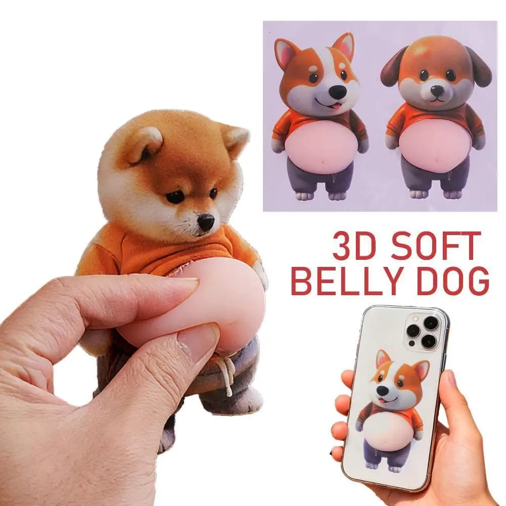 Cute Puppy 3D Puffy Stickers, Squeezeable 3D Soft Cute Belly Dog Stickers for Phone Case Notebook Scrapbooking DIY Decoration