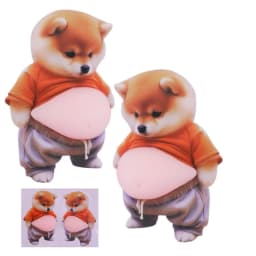 Cute Puppy 3D Puffy Stickers, Squeezeable 3D Soft Cute Belly Dog Stickers for Phone Case Notebook Scrapbooking DIY Decoration