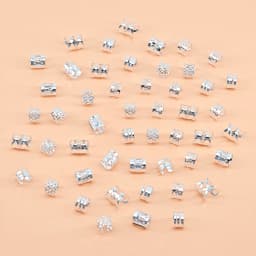 50pcs Alloy Braiding Mixed Set, Metal hair Rings Cuffs Clips for Dreadlock Accessory Jewelry Decorations(Without box)