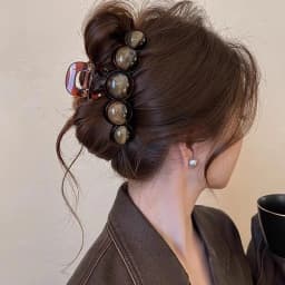 Korean Style Hair Claw Sweety Bowknot Pattern Acetic Acid Claw Clip Exquisite Trendy Shark Hair Gripper Girls Hair Accessory