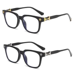 New 1/2Pcs Anti Blue Light Glasses for Women and Men Computer/Phone Daily Life Fahsion and Trendy Glasses Natural Eyeglasses