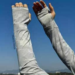 1pair Ice Silk Arm Sleeves Loose Fit,Summer Cooling UV Protection Arm Covers for Men,Extended Sleeves for Fishing Outdoor Sports