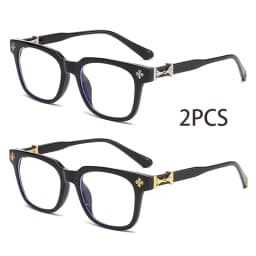 Classic 3Pcs Square Anti Blue Light Glasses For Men And Women Black & Transparent Frame Unisex Computer Wearing Women Glasses