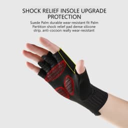 GTUBIKE Short Cycling Gloves Fingerless Gloves Anti-slip Bicycle Lycra Fabric Half Finger Mitten for Mtb Road Bike Sports Racing