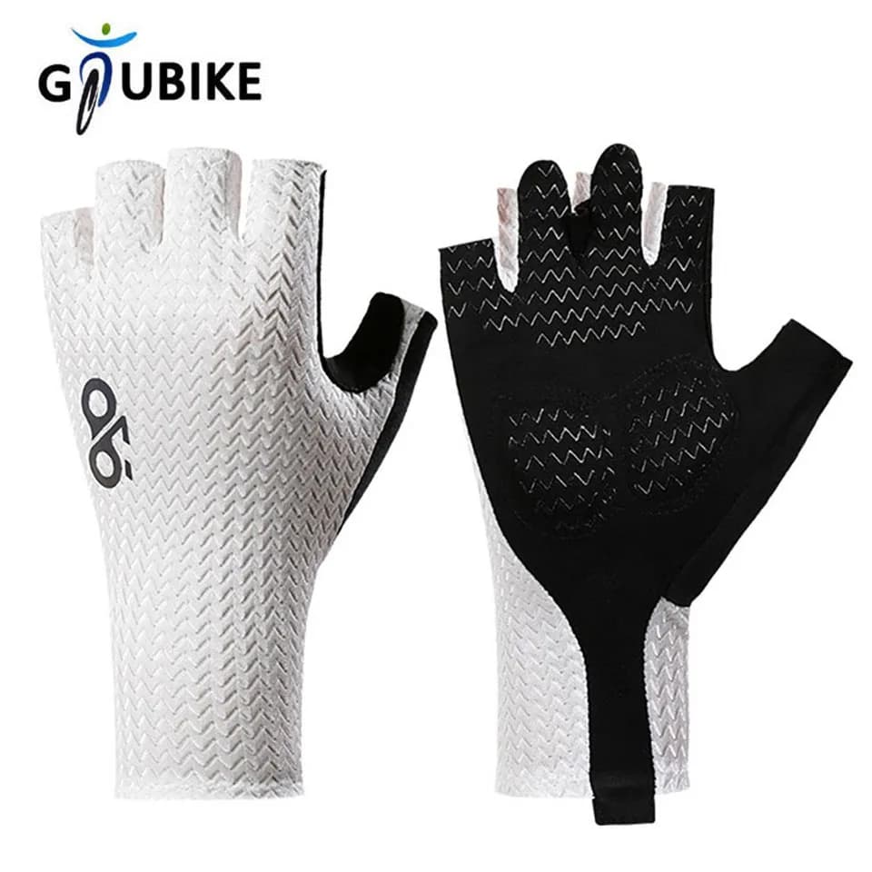 GTUBIKE Short Cycling Gloves Fingerless Gloves Anti-slip Bicycle Lycra Fabric Half Finger Mitten for Mtb Road Bike Sports Racing