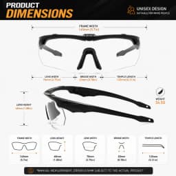 Wrap-around Photochromic Sports Protective Glasses, Comfort Eyewear for Daily Use, Motorcycle Cycling, Hunting and Outdoor Sport