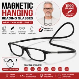 New Folding Neck Hanging Presbyopia Glasses Hd Resin Fashion Magic Magnet Presbyopia Glasses Presbyopic Eyeglasses