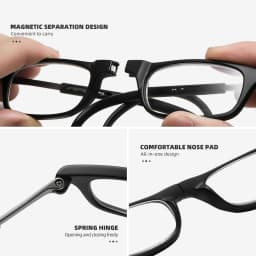New Folding Neck Hanging Presbyopia Glasses Hd Resin Fashion Magic Magnet Presbyopia Glasses Presbyopic Eyeglasses