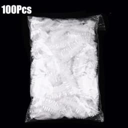 100/300/500Pcs Disposable Hairdressing Earmuffs Salon Clear Ear Cover Ear Protection Hair Dye Protect Cap Hair Color StylingTool