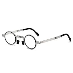 Portable Folding HD Reading Glasses Retro Round Ultra Light Eyeglasses for Men Women