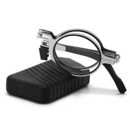 Portable Folding HD Reading Glasses Retro Round Ultra Light Eyeglasses for Men Women