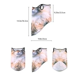 lce Silk Breathable Bandana Cycling Running Scarf Riding Hiking Sports 3D Animal Face Mask Cover Cool Scarf Neck Protection