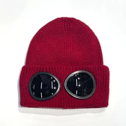 New Unisex Men Women Knitted Hat with Goggles Windproof Winter Warmer Ski Beanies Soft Warm Anti-slip Ear