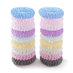 18pcs Telephone Wire Hair Bands Small Korean Large Autumn And Winter Thickened Without Trace Female Children Durable Tie Hair
