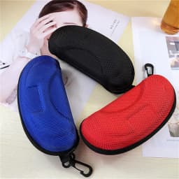 Glasses Box Sunglasses Case Spectacle Case Eyeglass Box Hard Case with Lanyard Zipper with Hook Eyewear Bag Accessories