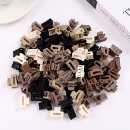 10Pcs/set Small Flower Hair Claw Clips for Women Girls Matte Rectange Jaw Clips Semicircle Barrettes for Thin Hair