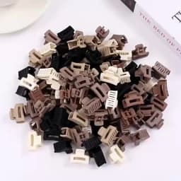 10Pcs/set Small Flower Hair Claw Clips for Women Girls Matte Rectange Jaw Clips Semicircle Barrettes for Thin Hair
