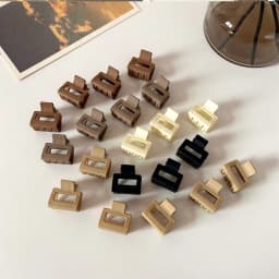 10Pcs/set Small Flower Hair Claw Clips for Women Girls Matte Rectange Jaw Clips Semicircle Barrettes for Thin Hair