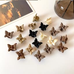 10Pcs/set Small Flower Hair Claw Clips for Women Girls Matte Rectange Jaw Clips Semicircle Barrettes for Thin Hair