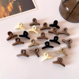 10Pcs/set Small Flower Hair Claw Clips for Women Girls Matte Rectange Jaw Clips Semicircle Barrettes for Thin Hair