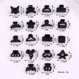 10Pcs/set Small Flower Hair Claw Clips for Women Girls Matte Rectange Jaw Clips Semicircle Barrettes for Thin Hair