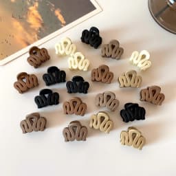 10Pcs/set Small Flower Hair Claw Clips for Women Girls Matte Rectange Jaw Clips Semicircle Barrettes for Thin Hair