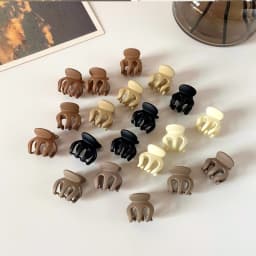 10Pcs/set Small Flower Hair Claw Clips for Women Girls Matte Rectange Jaw Clips Semicircle Barrettes for Thin Hair