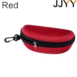 JJYY Portable Sunglasses Protector Oxford Cloth Hard EVA Zippered Eyeglasses Case with Carabiner