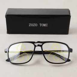 Progressive Multifocal Reading Glasses Intelligent Zoom Anti Blue Light Eyewear Alloy Temples Square Clear/Red Coating Glasses